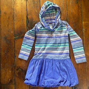 TEA girls size 5 long-sleeve hoodie dress
